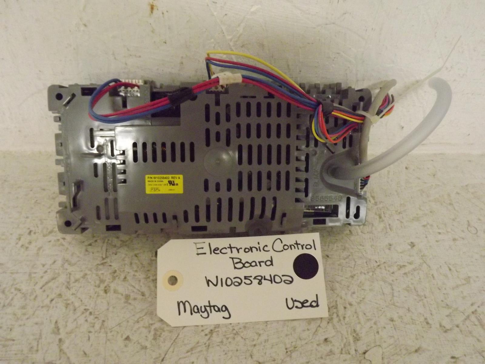 Maytag Washer W10258402 Electronic Control Board Used Maytag Washer W10258402 Electronic Control Board Used